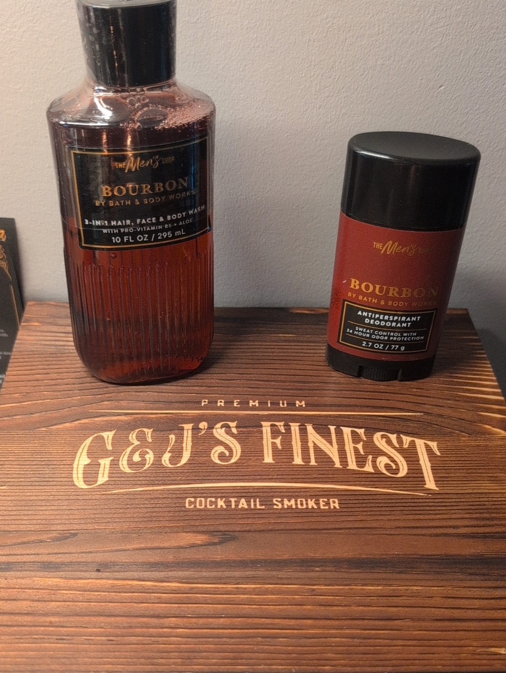 Bath & Body Works Men's Bourbon Personal Care Combo (Body Wash + Deodorant)